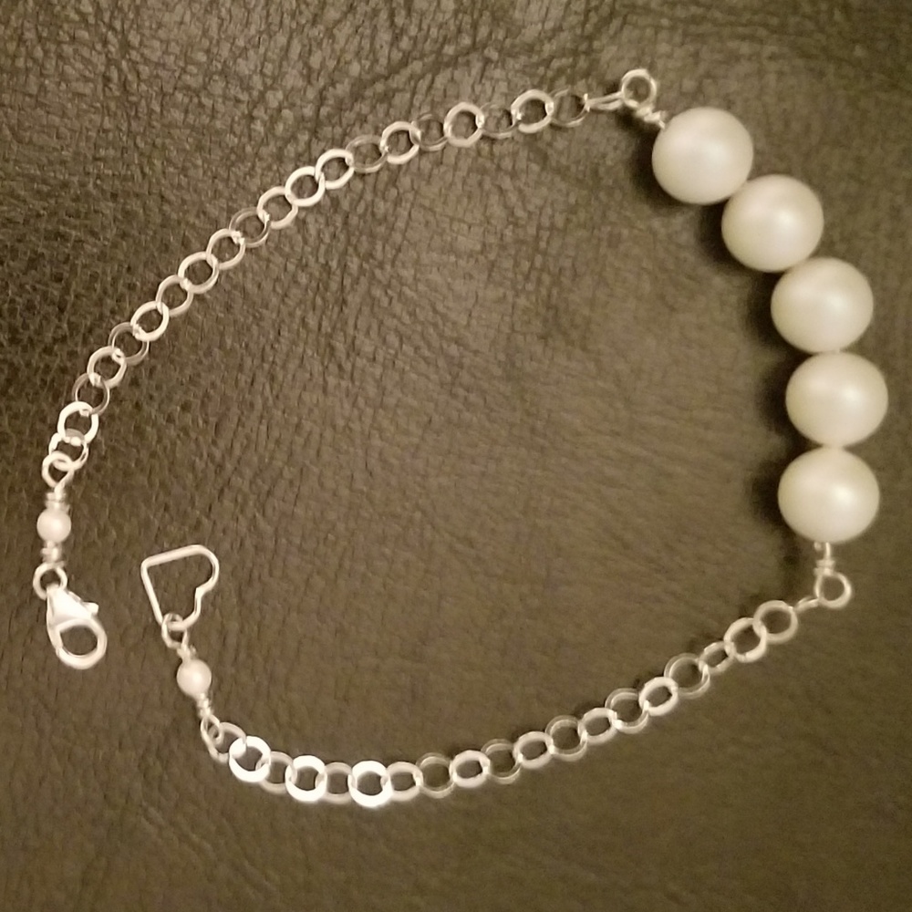 New.. Genuine Sterling Silver Birthstone Bracelet